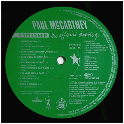 PAUL McCARTNEY - UNPLUGGED: THE OFFICIAL BOOKLEG} | VINILO USADO