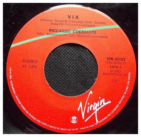 RICCARDO COCCIANTE - SINCERITA  | 7" SINGLE VINILO USADO