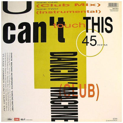 MC HAMMER - U CAN'T TOUCH THIS | 12'' MAXI SINGLE USADO