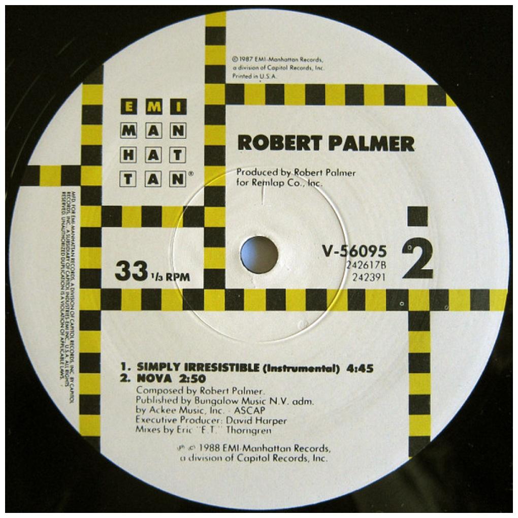 ROBERT PALMER - SIMPLY IRRESISTIBLE | 12" MAXI SINGLE VINILO USADO