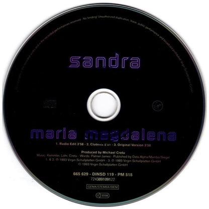 SANDRA - MARIA MAGDALENA (CD MAXI SINGLE) | CD