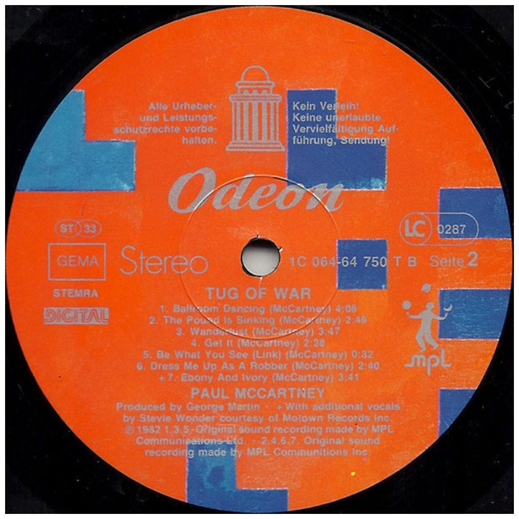 PAUL MCCARTNEY - TUG OF WAR  (GER) | VINILO USADO