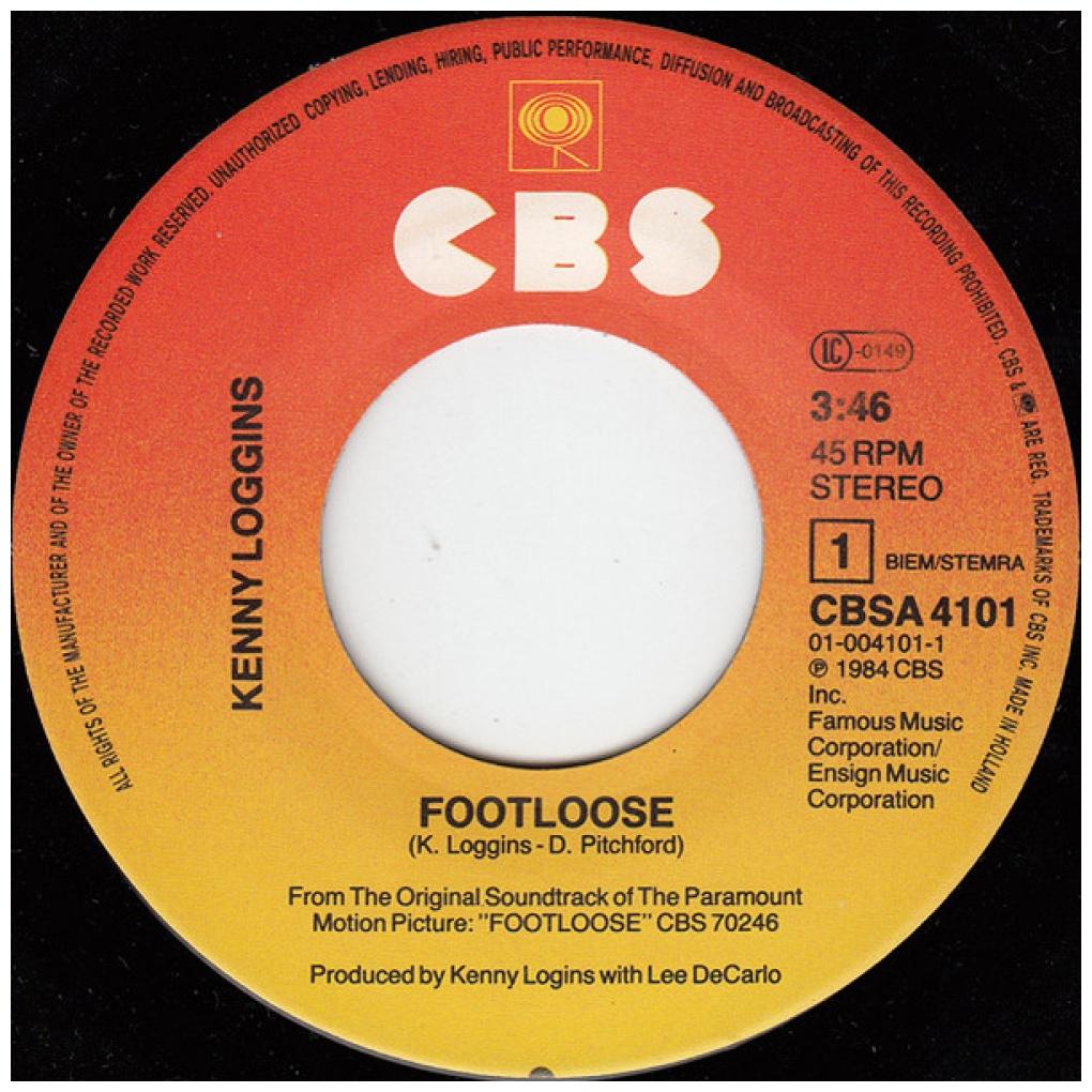 KENNY LOGGINS - FOOTLOOSE | 7" SINGLE USADO