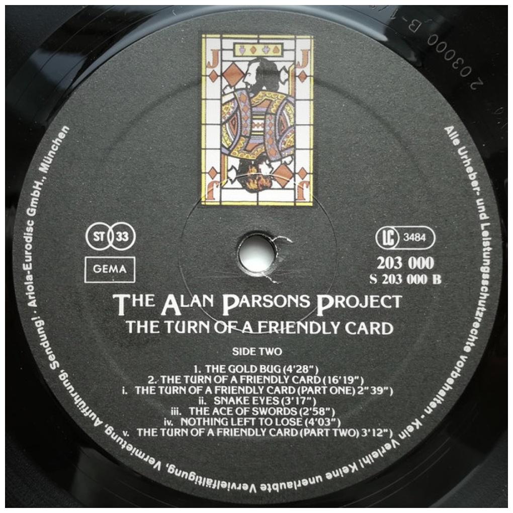 ALAN PARSONS PROJECT - THE TURN OF A FRIENDLY CARD | VINILO USADO