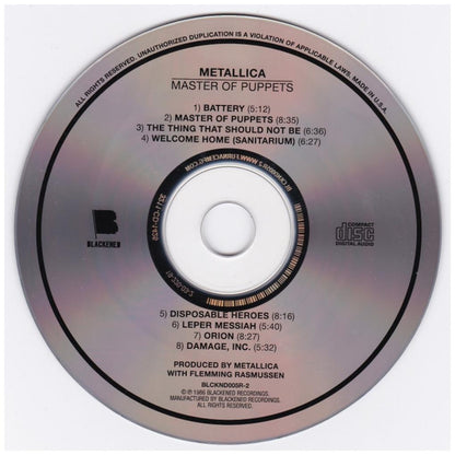 METALLICA - MASTER OF PUPPETS | CD