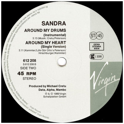 SANDRA - AROUND MY HEART | 12'' MAXI SINGLE USADO