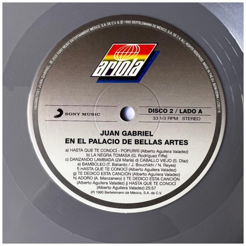 JUAN GABRIEL - EN EL PALACIO DE BELLAS ARTES (2LP) | VINILO