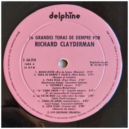 RICHARD CLAYDERMAN - 16 GRANDES TEMAS DE SIEMPRE | VINILO USADO