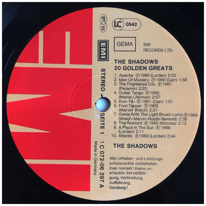 THE SHADOWS - 20 GOLDEN GREATS | VINILO USADO
