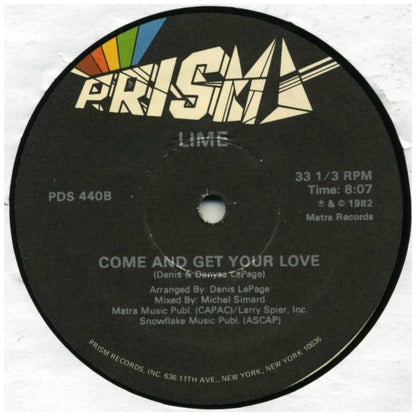 LIME - COME AND GET YOUR LOVE (REMIX) | 12'' MAXI SINGLE USADO