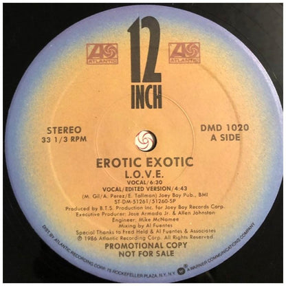 EROTIC EXOTIC - L.O.V.E/L.O.V.E AT MIDNIGHT (PROMO COPY) | 12'' MAXI SINGLE USADO