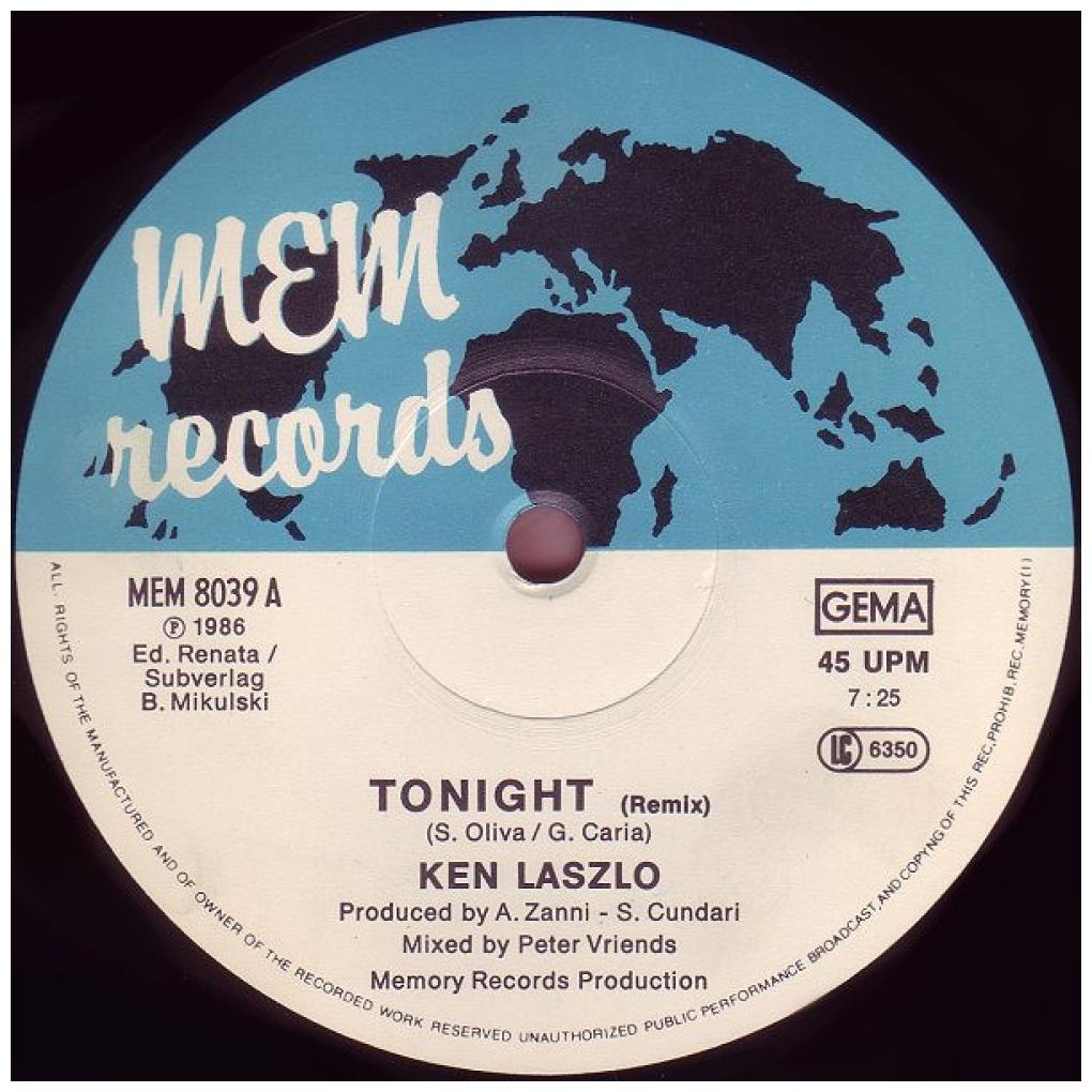 KEN LASZLO - TONIGHT (REMIX) | 12'' MAXI SINGLE USADO