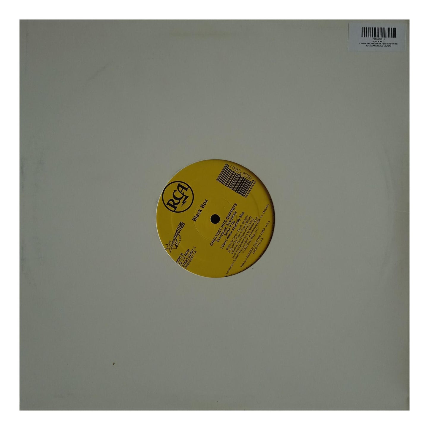 BLACK BOX - FANTASY/GREATEST HITS SNIPPETS | 12" MAXI SINGLE USADO