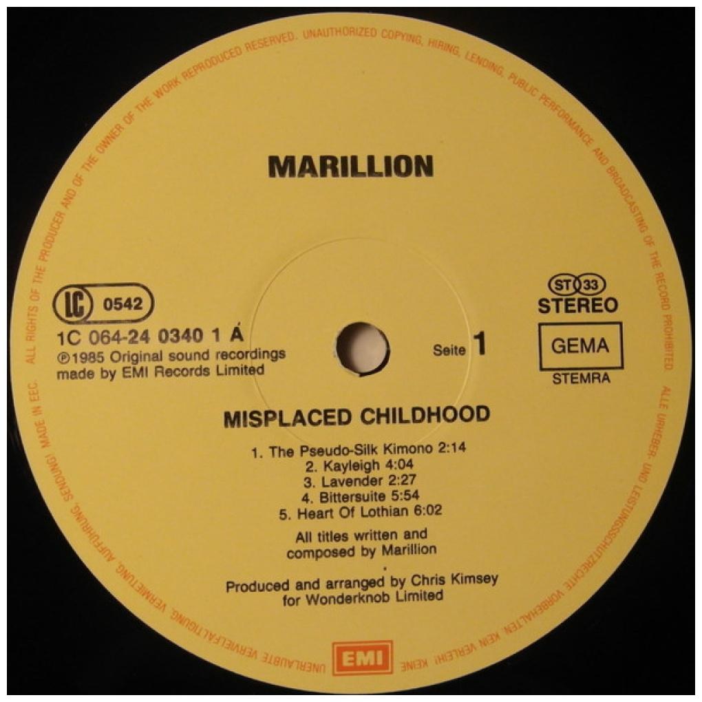 MARILLION - MISPLACED CHILDHOOD | VINILO USADO