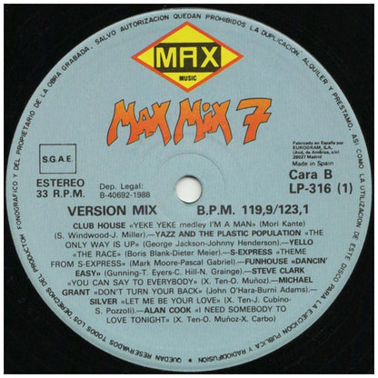 MAX MIX 7 - VARIOUS ARTIST - MAX MIX 7 (LP+LP MIXED) | VINILO USADO