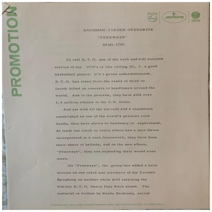 BUCHMAN TURNER OVERDRIVE - FREEWAYS | 7" SINGLE USADO