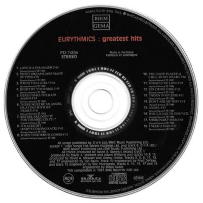 EURYTHMICS - GREATEST HITS |CD
