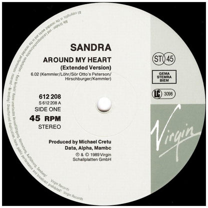 SANDRA - AROUND MY HEART | 12'' MAXI SINGLE USADO