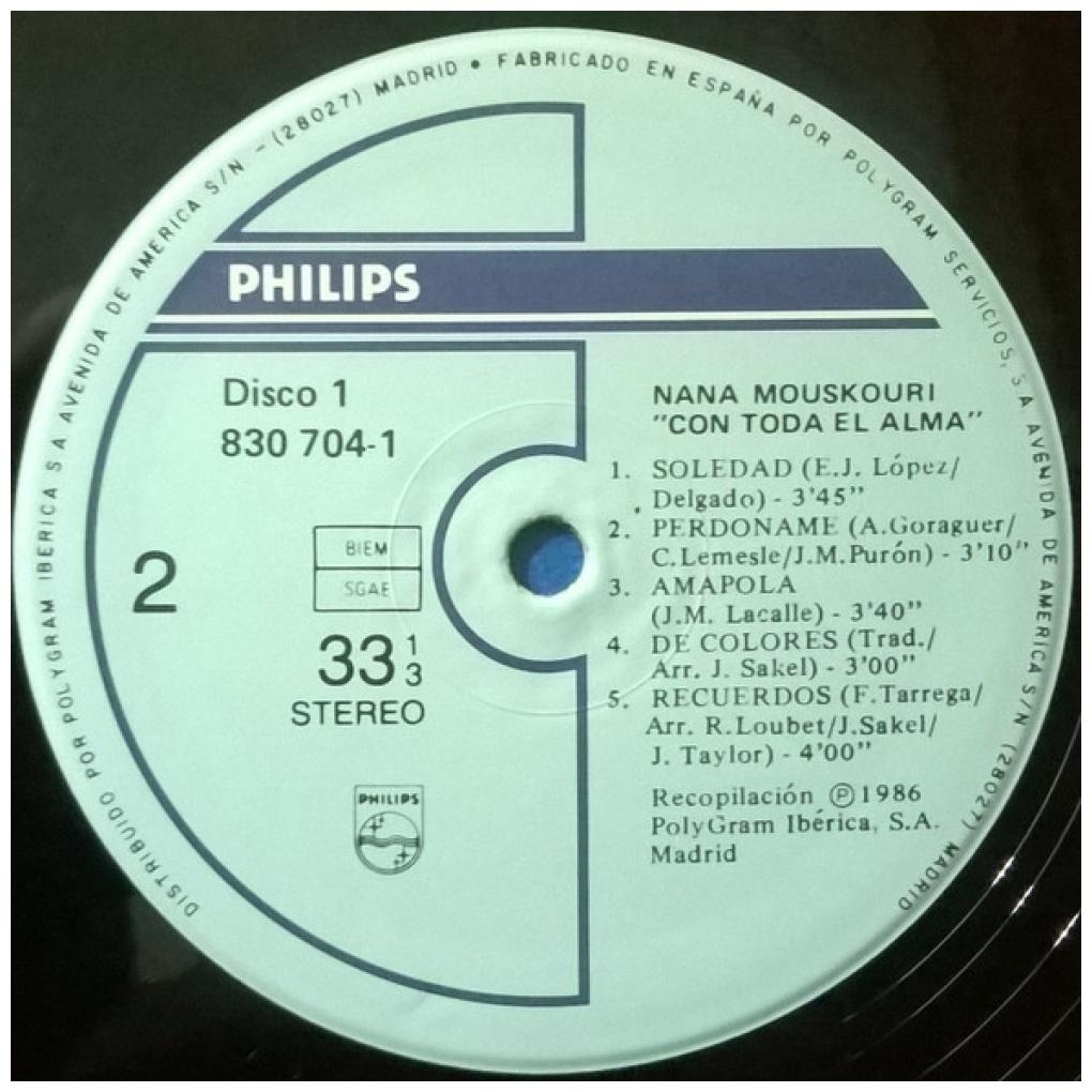 NANA MOUSKOURI - CON TODA EL ALMA (2LP) | VINILO USADO