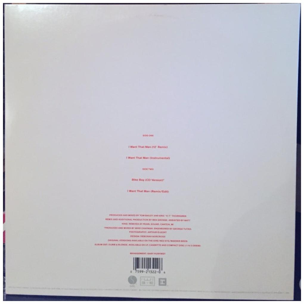 DEBORAH HARRY - I WANT THAT MAN (PROMO COPY) | 12'' MAXI SINGLE USADO