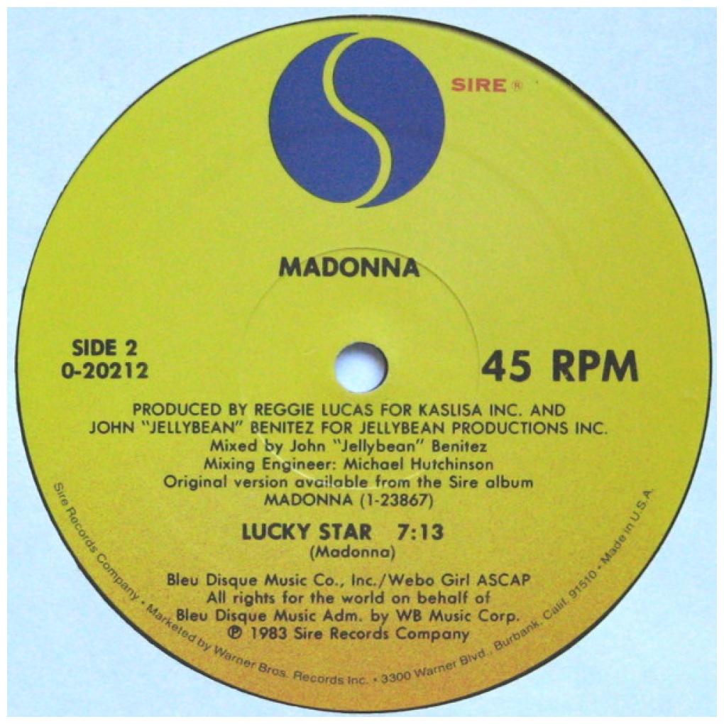MADONNA - BORDERLINE/LUCKY STAR | 12'' MAXI SINGLE USADO