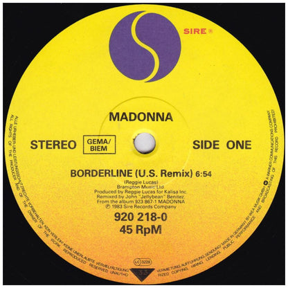 MADONNA - BORDERLINE | 12'' MAXI SINGLE USADO