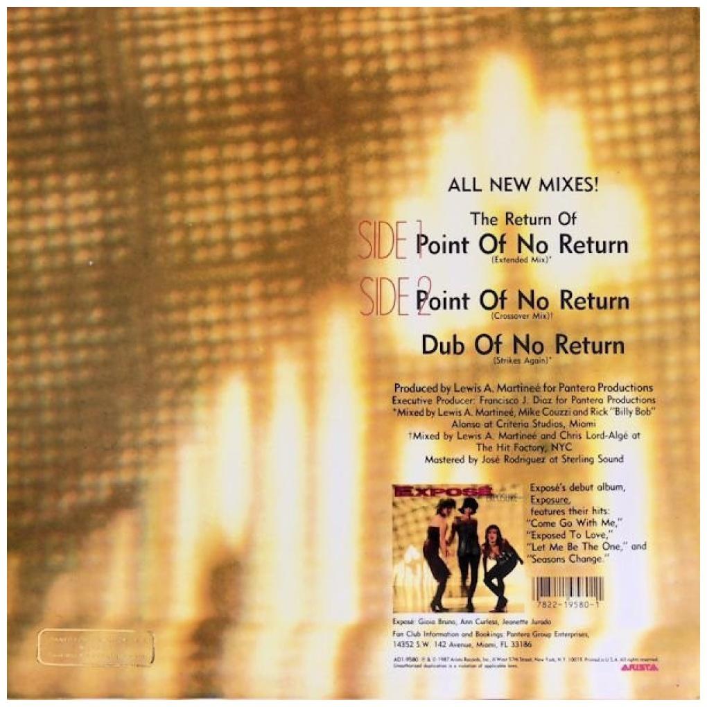 EXPOSÉ - POINT OF NO RETURN | 12'' MAXI SINGLE USADO