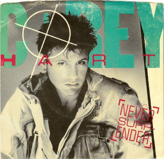 COREY HART - NEVER SURRENDER (POSTER) | 7" SINGLE VINILO USADO
