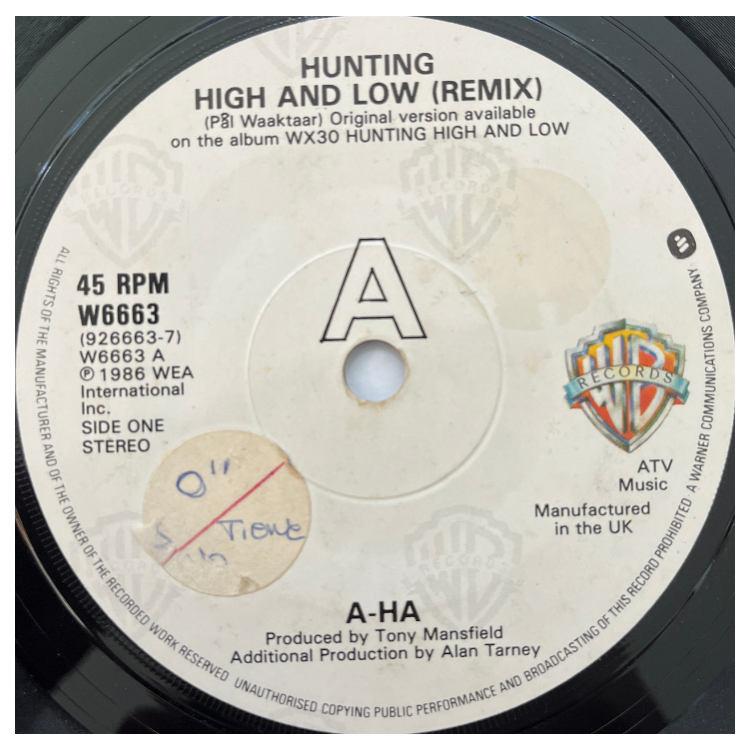 A-HA - HUNTING HIGH AND LOW (REMIX) | 7" SINGLE VINILO USADO