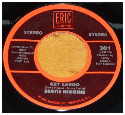 BERTIE HIGGINS - KEY LARGO | 7" SINGLE VINILO USADO