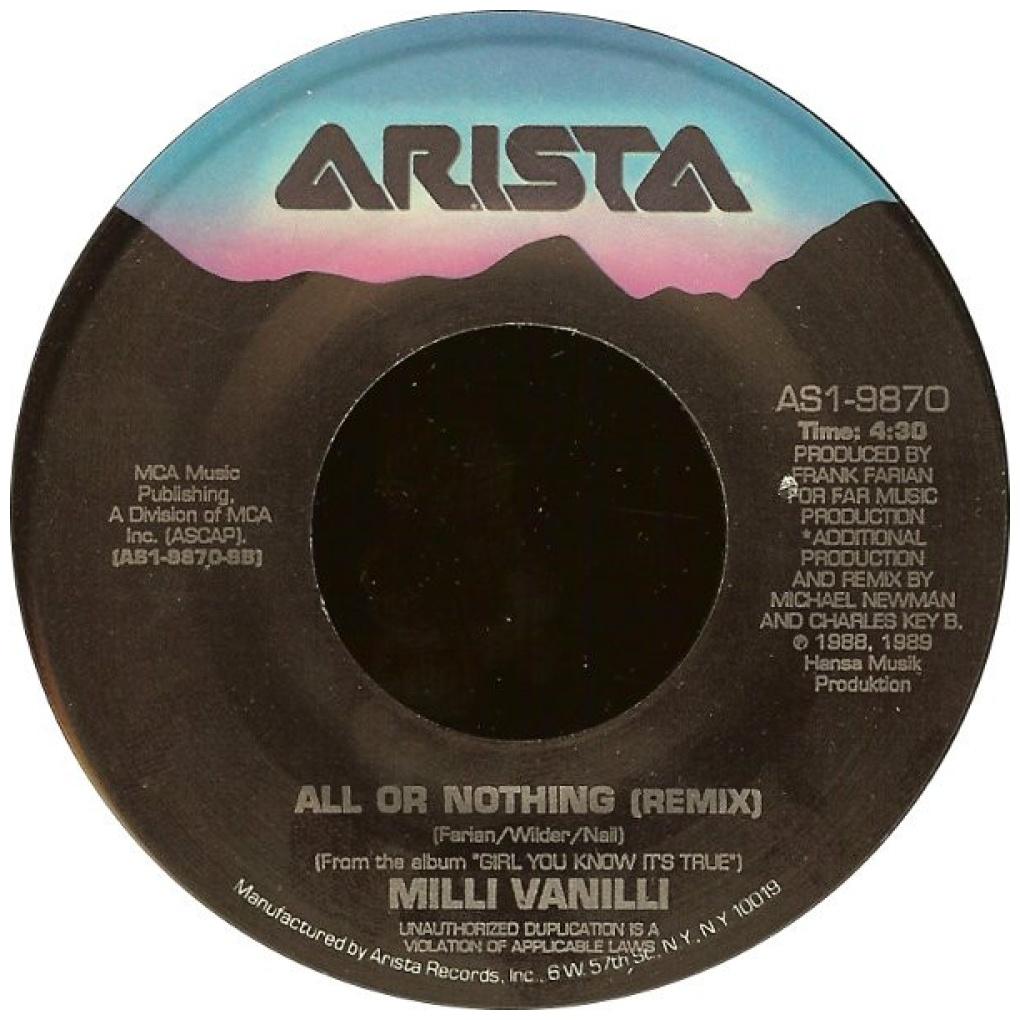 MILLI VANILLI - GIRL I'M GONNA MISS YOU/ALL OR NOTHING | 7" SINGLE USADO