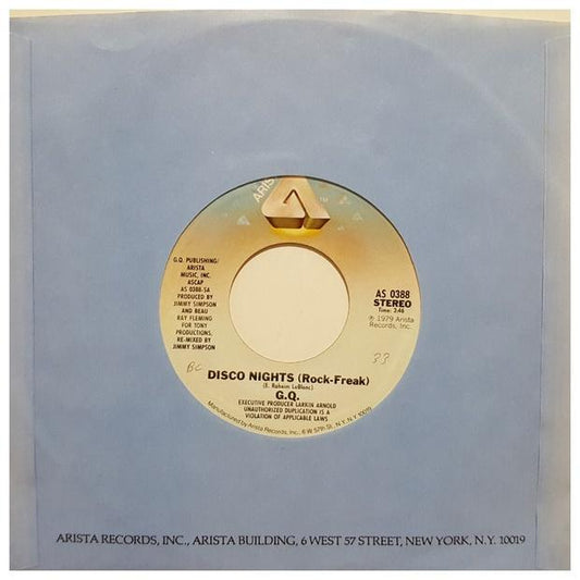 GQ - DISCO NIGHTS (ROCK-FREAK) | 7" SINGLE VINILO USADO