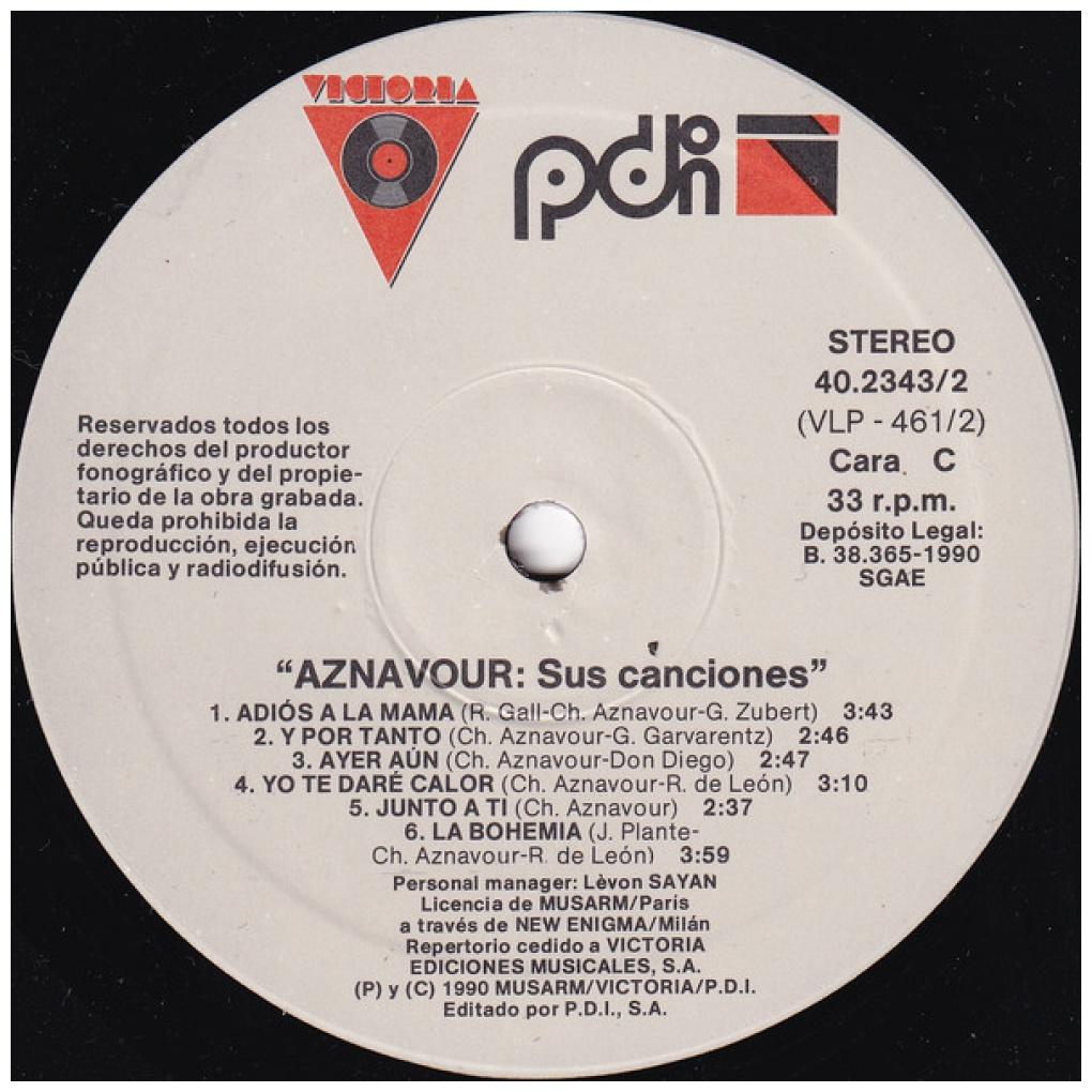 CHARLES AZNAVOUR - SUS CANCIONES (2LP) | VINILO USADO