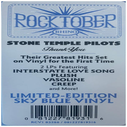 STONE TEMPLE PILOTS - THANK YOU: GREATEST HITS (OPAQUE SKY BLUE VINYL) (2LP)  | VINILO