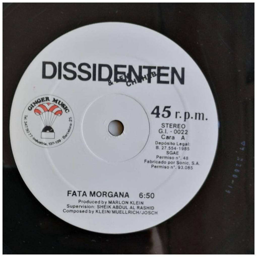 DISSIDENTEN - FATA MORGANA | 12'' MAXI SINGLE USADO