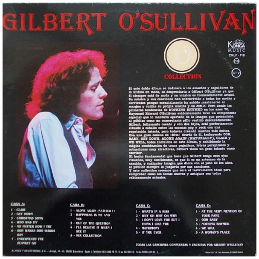 GILBERT O'SSULIVAN - COLLECTION (2LP) | VINILO USADO