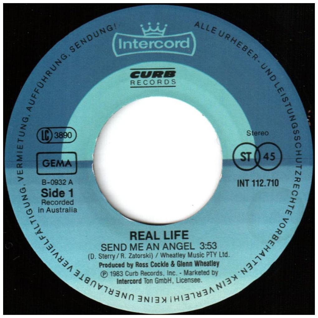 REAL LIFE - SEND ME AN ANGEL | 7" SINGLE USADO