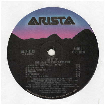 ALAN PARSONS PROJECT - THE BEST OF | VINILO USADO