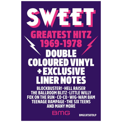 SWEET - GREATEST HITZ 1969-1978 (2LP)(COLOR VINYL) | VINILO