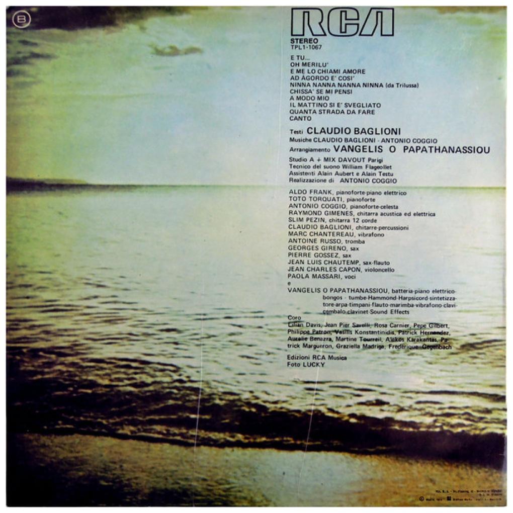 CLAUDIO BAGLIONI - E TU | VINILO USADO