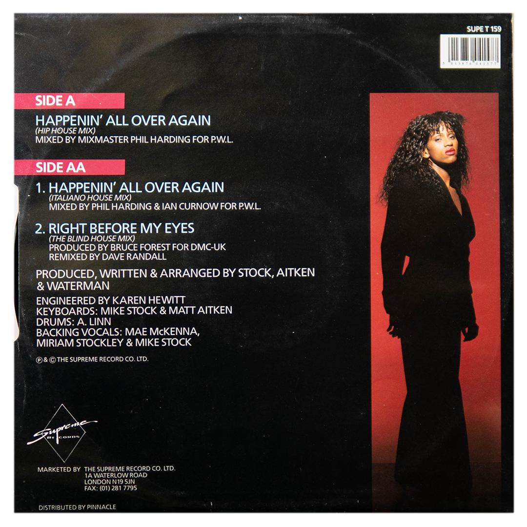 LONNIE GORDON - HAPPENIN  ALL OVER AGAIN | 12" MAXI SINGLE USADO