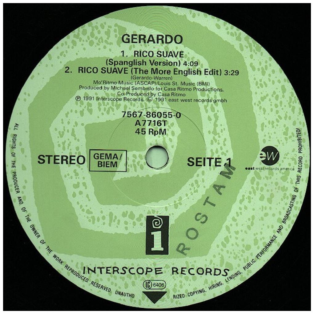 GERARDO - RICO SUAVE | 12'' MAXI SINGLE USADO