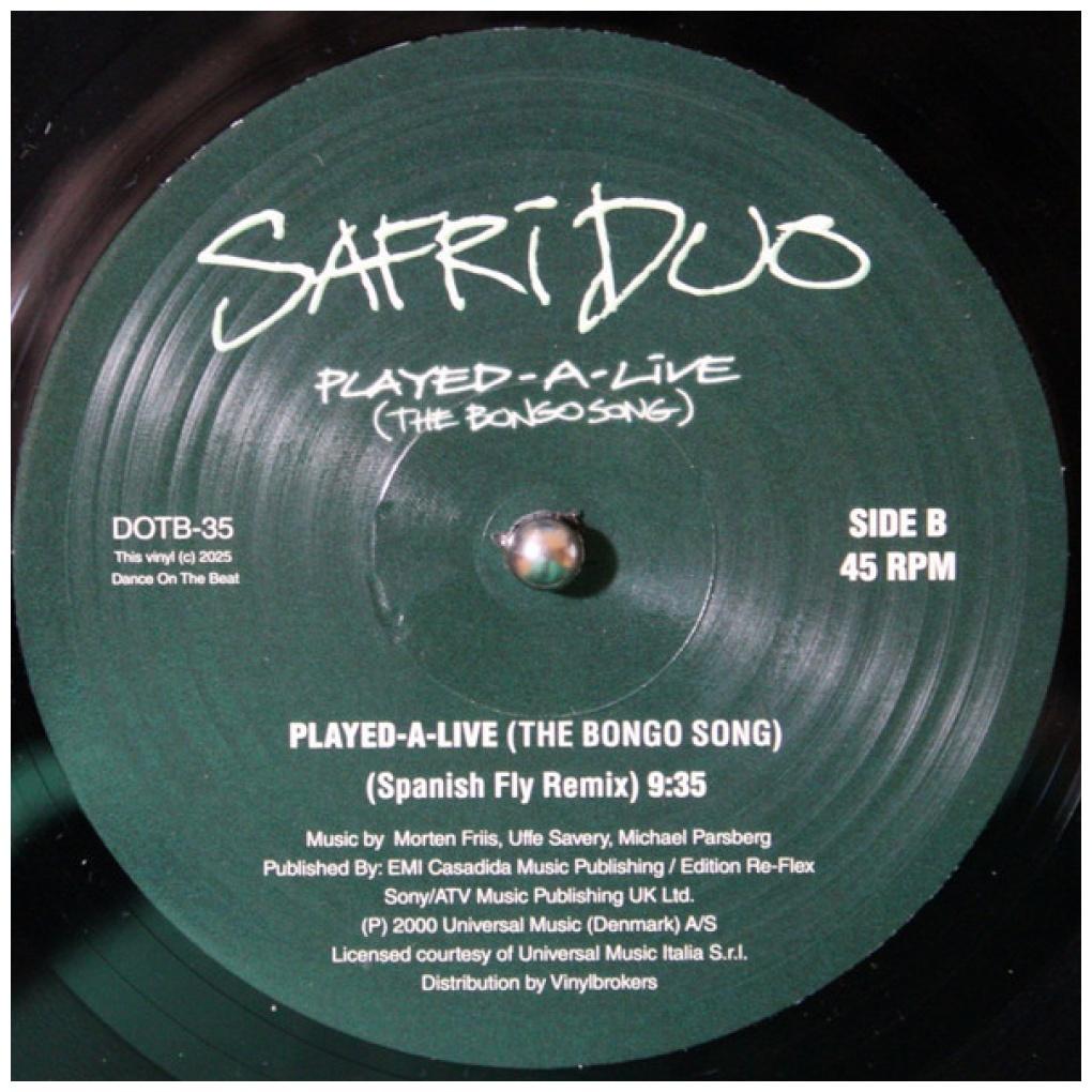 SAFRI DUO - PLAYED-A-LIVE (THE BONGO SONG) | 12'' MAXI SINGLE