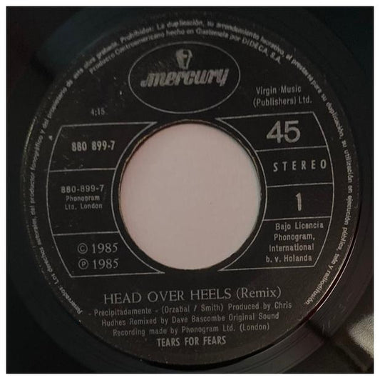 TEARS FOR FEARS - HEAD OVER HEELS (RE-MIX) | 7" SINGLE USADO