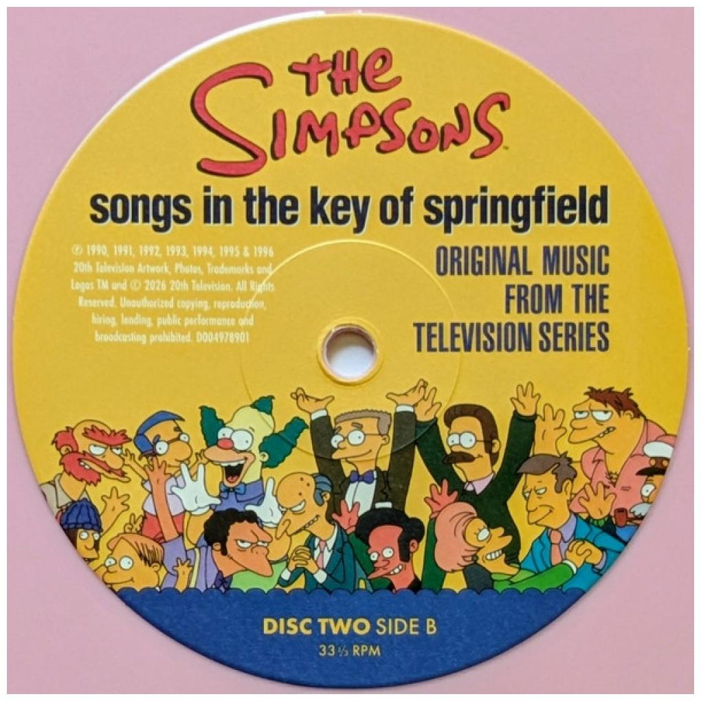 THE SIMPSONS - SONGS IN THE KEY OF SPRINGFIELD (ORIGINAL MUSIC TELEVISION SERIES) (2LP) (YELLOW/PINK VINYL) | VINILO