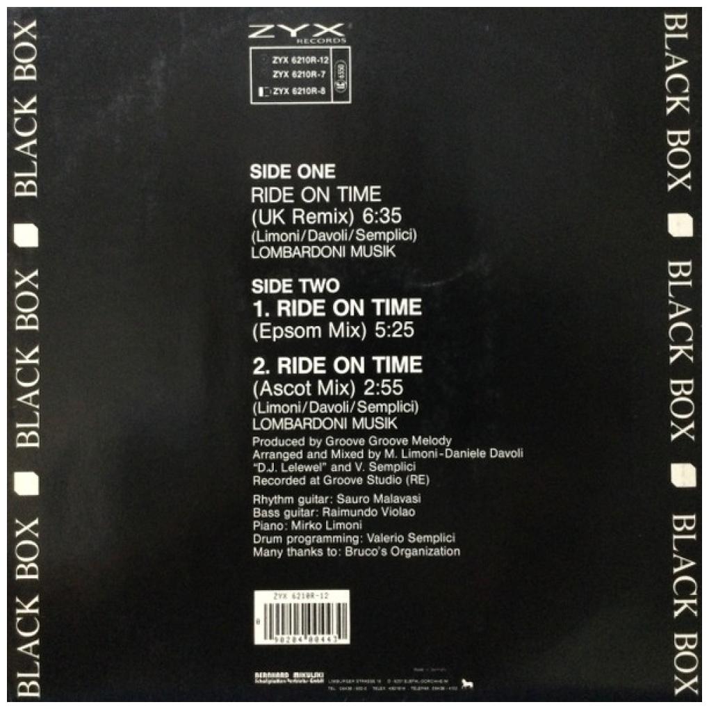 BLACK BOX - RIDE ON TIME (UK REMIX) | 12'' MAXI SINGLE USADO