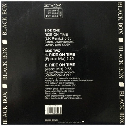 BLACK BOX - RIDE ON TIME (UK REMIX) | 12'' MAXI SINGLE USADO