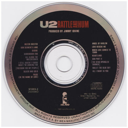 U2 - RATTLE AND HUM | CD USADO
