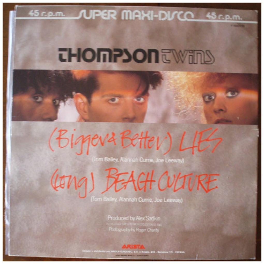 THOMPSON TWINS - LIES | 12'' MAXI SINGLE USADO
