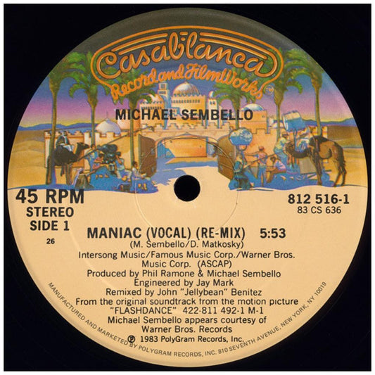 MICHAEL SEMBELLO - MANIAC | 12'' MAXI SINGLE USADO